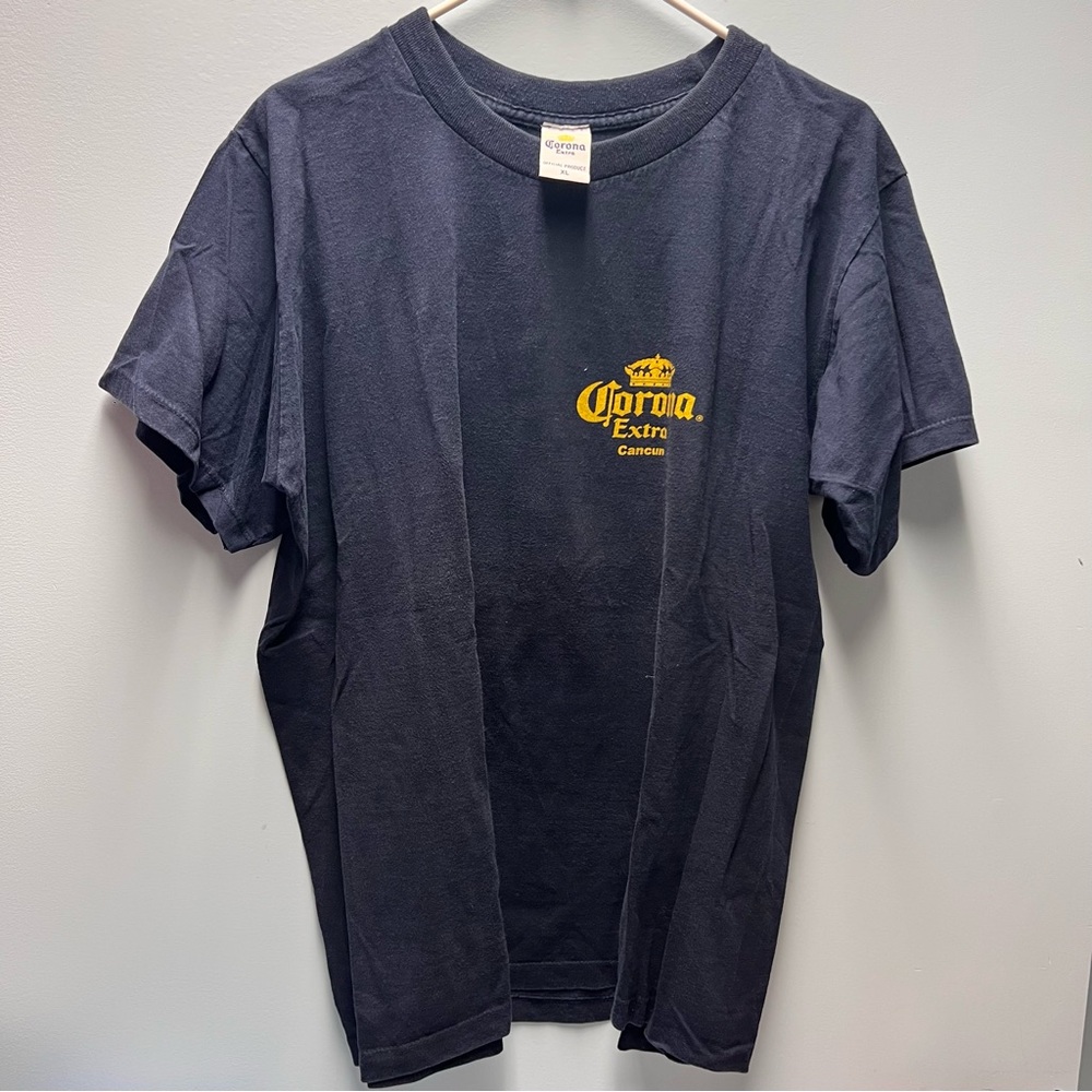 Vintage Corona Extra Navy Blue Tee Size Large